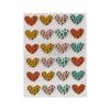 3D Stickers - Leopard Hearts - 24 Stickers - Textured Paper - Ideal for Creative Hobbies