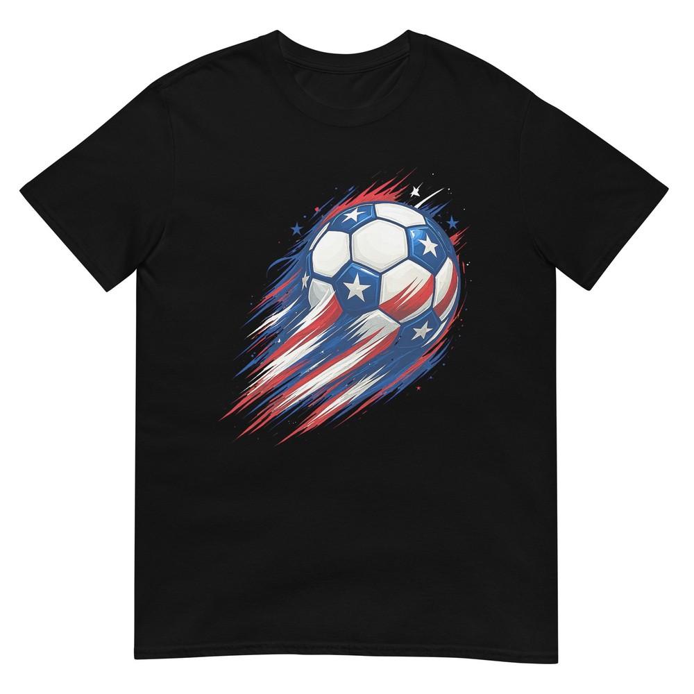 Retro Soccer 4th Of July Gifts Patriotic Red White Blue Boys TShirt