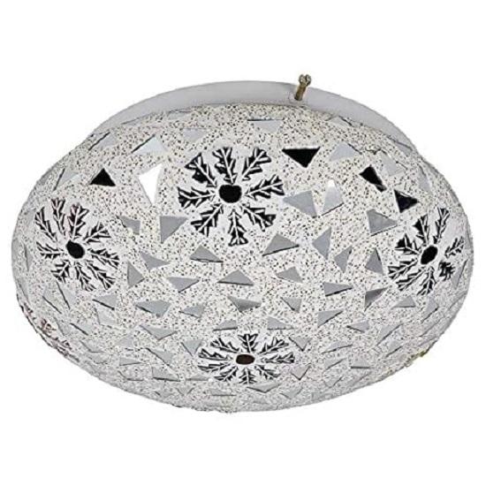 Handcrafted Mosaic Design Glittering Glass Ceiling Light