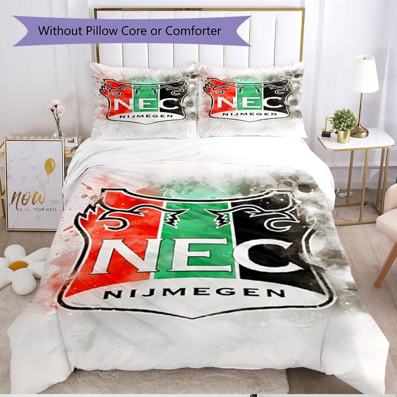 3pcs Duvet Cover Set (1*Duvet Cover + 2*Pillowcase, Without Core), NEC Nijmegen Print Soft All‑Season Bedding Set, Home Bedroom Decor Gift