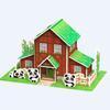 Cartoon Three-Dimensional Puzzle Children's Handmade DIY Toys Paper Card Villa Building Model Desktop Decoration