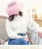 Hat Vintage Womens Sun Organza With Mesh Flower Details