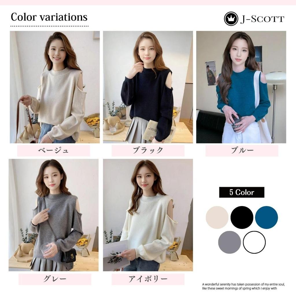 J-Scott Women's Off-the-Shoulder Knit Top, Mock Neck, Relaxed Fit, Casual, Gray, JS29-GY-XL (Limited Stock)