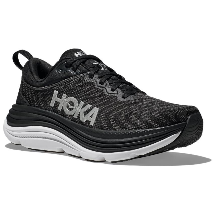 HOKA Gaviota 5 черные белые мужские кроссовки 1127929-BWHT