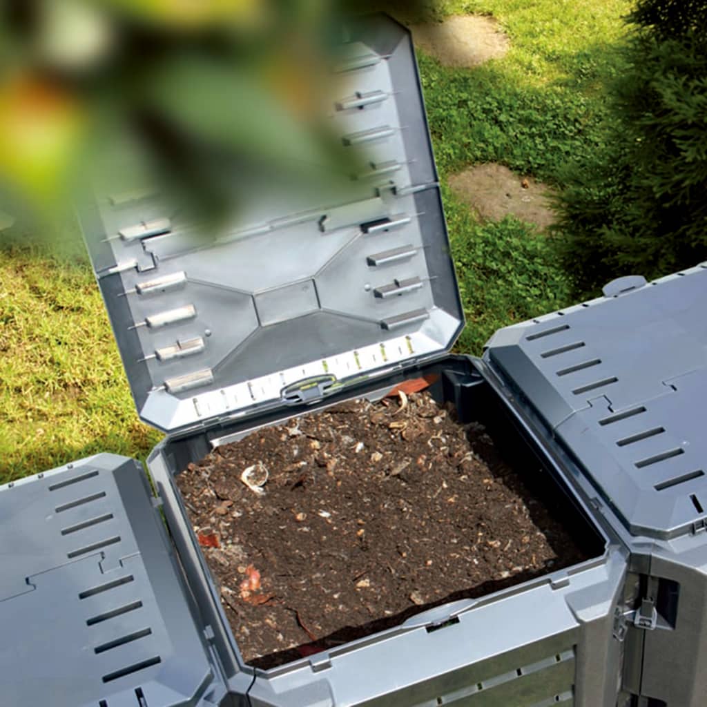 vidaXL Gartenkomposter Schwarz 800 L