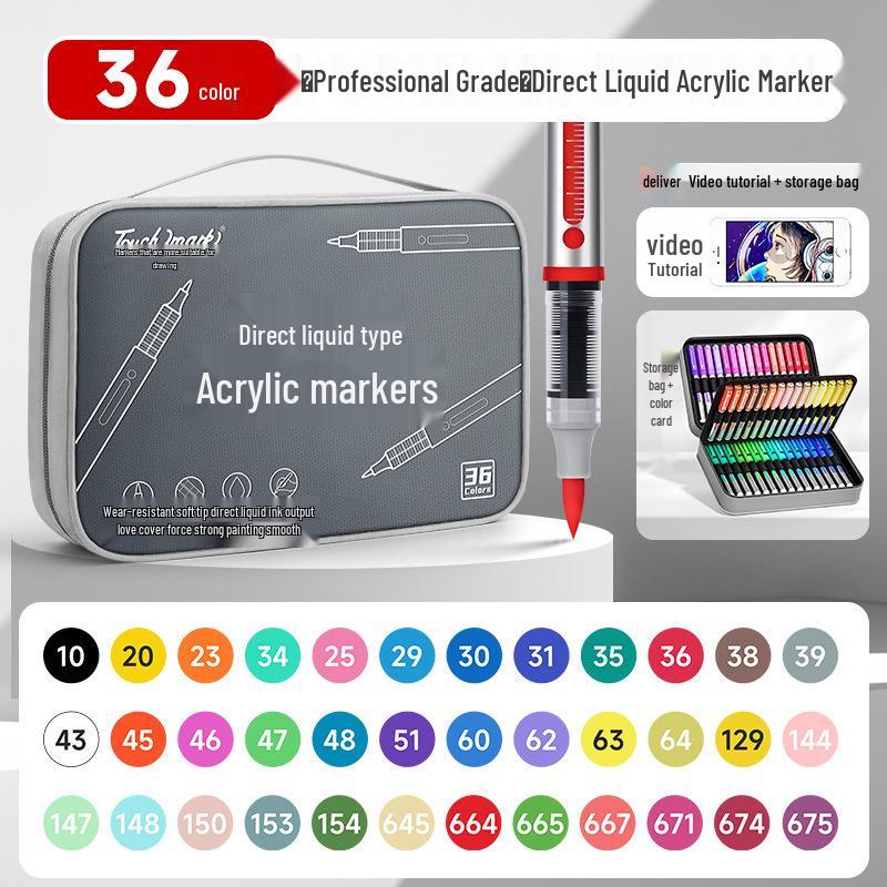 Acrylic Soft-Tip Marker for Elementary Students - Opaque, Blendable, Washable