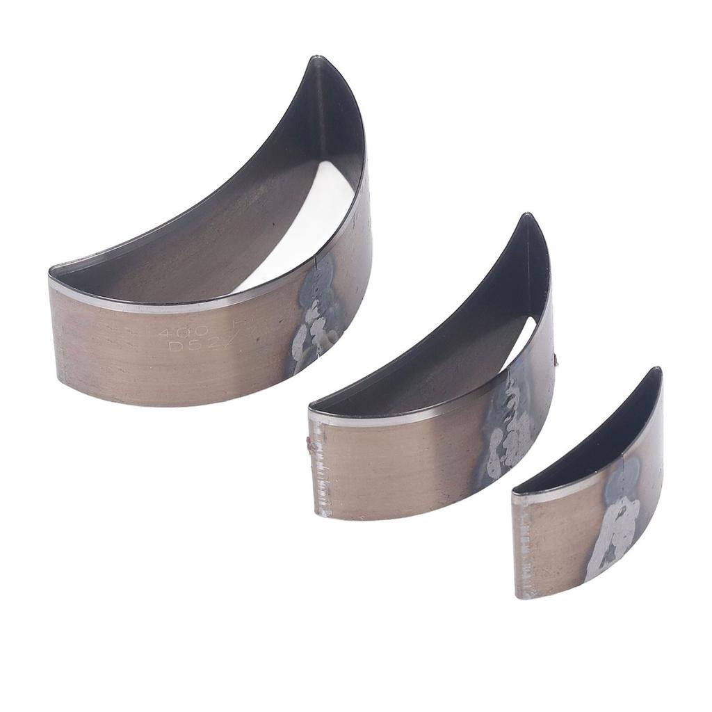 Набор из 3 штук вырубных штампов из легированной стали в форме полумесяца, полые пробойники для ткани, глины, кожи