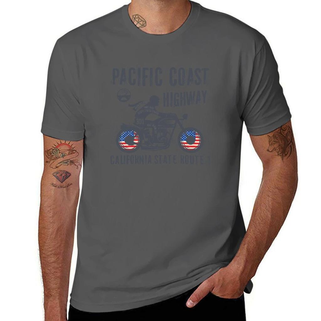 t Highway luxury Biker shirt shirts man 100% cotton Coast T-Shirt Pacific man t