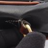 Used CELINE Shoulder Bag leather Black Brown Used Women