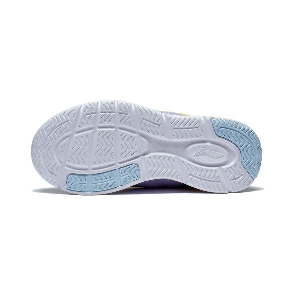 Li Ning Kids Cloud Five Shield Comfortable Daily Non-Slip Wear-Resistant Casual Shoes Kids Shoes White Purple Pink YKNT044-2