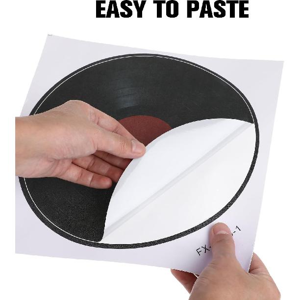8Pcs Decorative Vinyl Records Wall Decals PVC Vintage Decor Records Wall Sign Crafts Artwork Bar Disc for Music Party Decorations Artist Studio