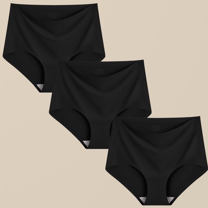 FINETOO 3 шт. женские трусики бесшовное нижнее белье невидимые брифы с высокой посадкой полной посадки дышащие влагоотводящие трусы