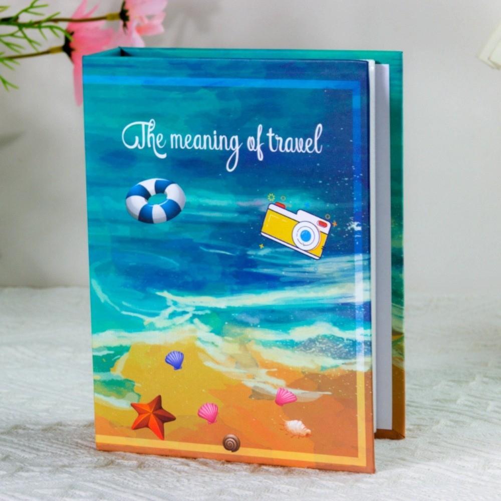6 Inch 100 Pockets Photo Album Cloth Cover Laminated Scrapbook Album Insert Pocket Large Capacity Photo Storage Shower Gift