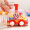Press To Drive Toy Car No Battery Needed Home Kindergarten Baby Toy Car Transparent Gear Mini Toy School Bus Mechanical Concept Learning Birthday