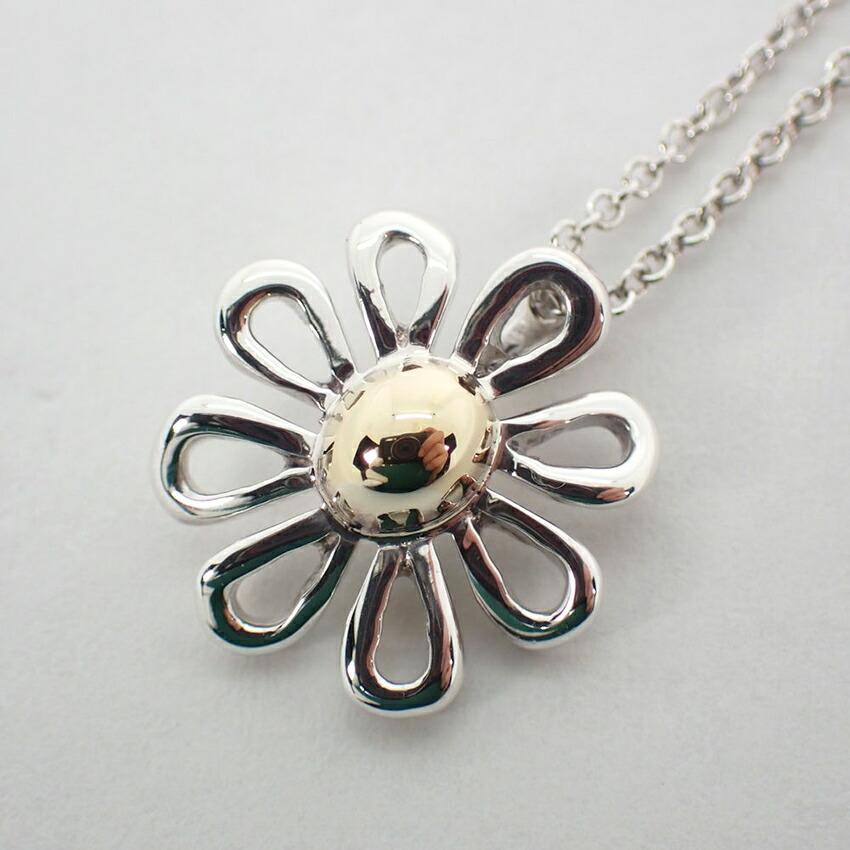 [Used] TIFFANY 925/750 Daisy Pendant/Necklace/j18-3