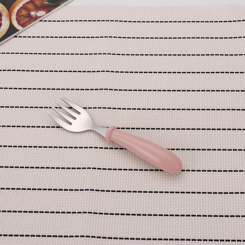 Stainless steel children's tableware set spoon and fork anti-drop and anti-scalding kindergarten portable storage box household tableware