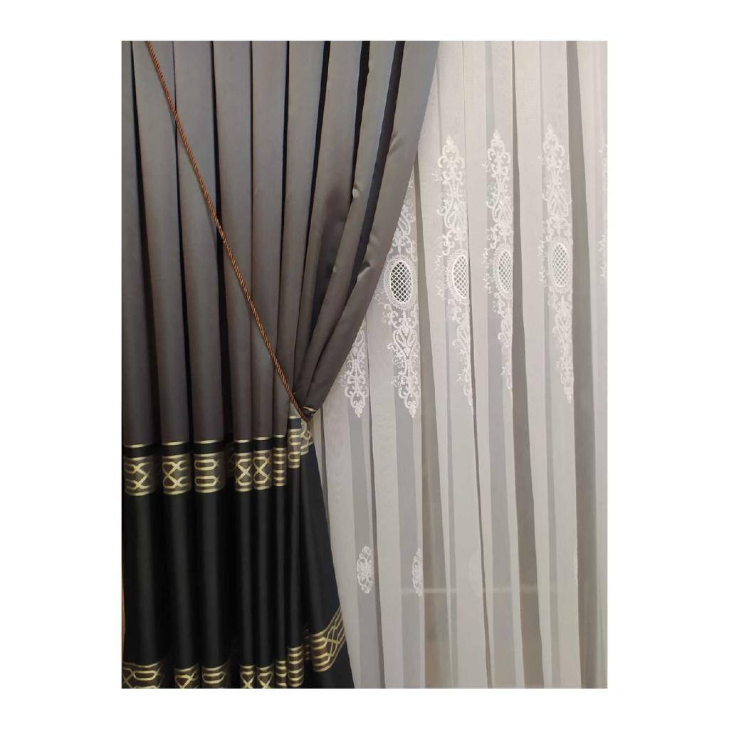 Двубортный занавес, тюль, устройство для сбора средств, веревочный шнур, браол