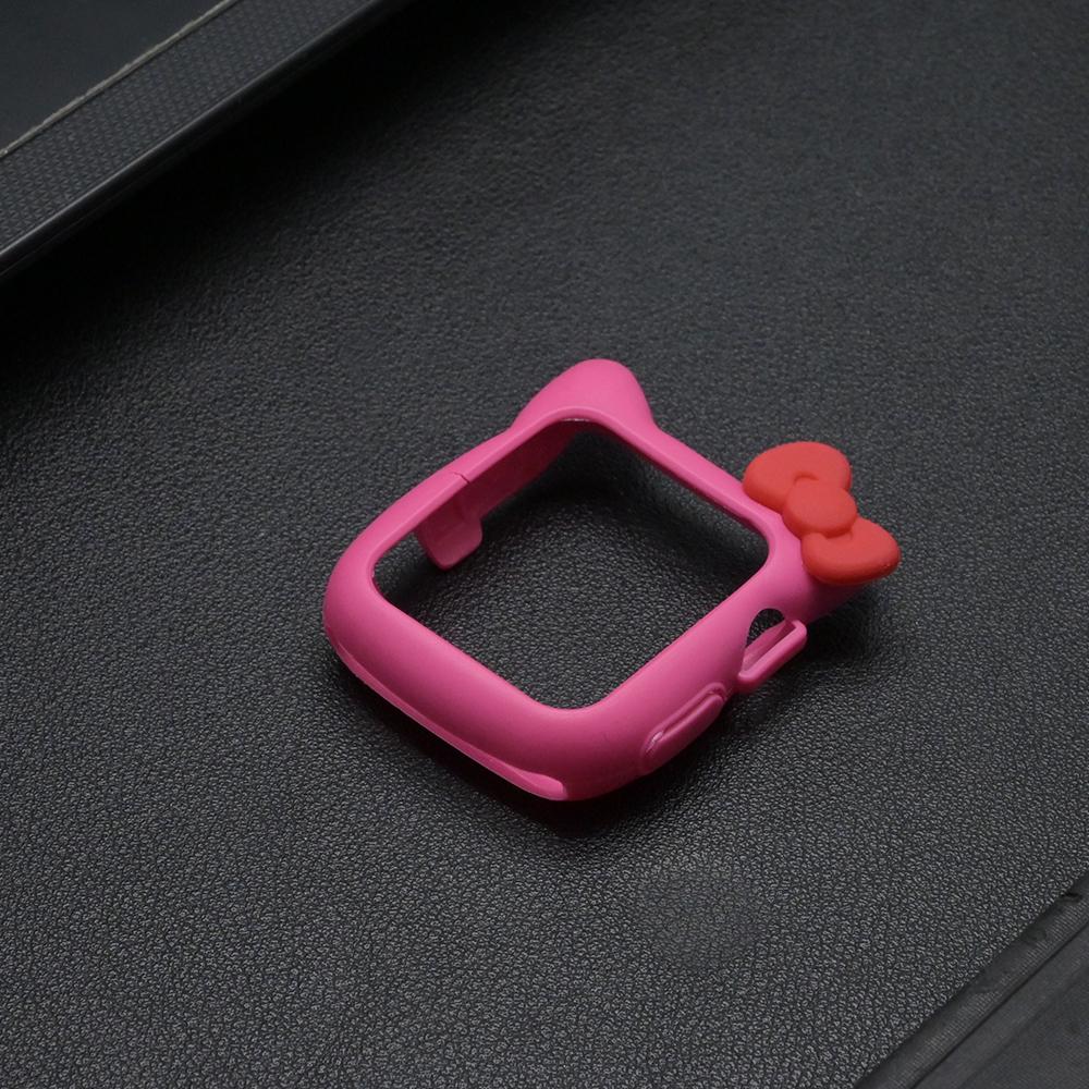 Женский силиконовый бампер-чехол для Apple Watch 46 мм 40 мм 44 мм 41 45 38 42 мм Милый мультяшный защитный чехол для iWatch 11 10 9 8 6 SE3