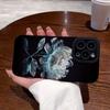 Роскошный чехол из силиконовой кожи с рисунком в стиле 'тушь и вода' для iPhone 15 14 Plus 11 12 16 Max 13 Mini 7 8 SE XR XS X, противоударный, с полным покрытием