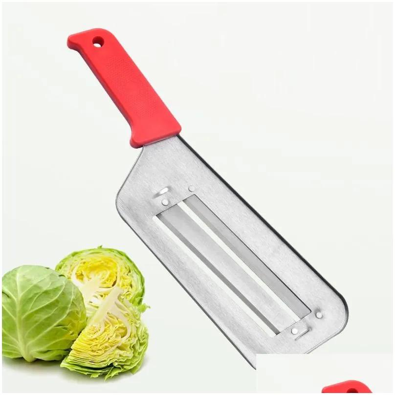 Фрукты Овощи Инструменты Слайсер Нож Кухонный Двойной 2 Лезвия Нарезка Рыбы Чешуя Очиститель Нож Капуста Капля Доставка Дом Сад Обед Dhxdx TLY014