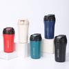 Simple And High-Value Coffee Cup Straw Double Drink Thermos Cup Portable Accompanying Cup Creative Car Male And Female Students Water Cup