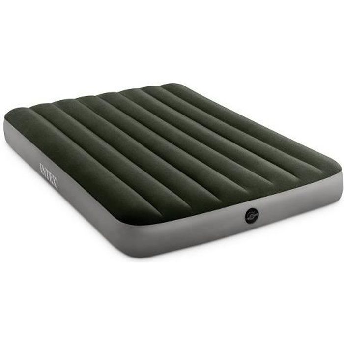 Matelas gonflable intex downy prestige 2 personnes 191 x 137 x 25 cm + gonfleur électrique à piles