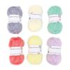 6 рулонов пряжи Scrubby Sparkle Pastel Glitter для вязания крючком кухонного полотенца, ручной вязки сумки для кукол с крокодилом