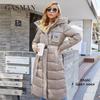 Gasman 2021 Women's Jacket Long Elegant Fashion Winter Coat for Women Brand Zipper Pocket Warm Parka with Belt Down Jackets 8189