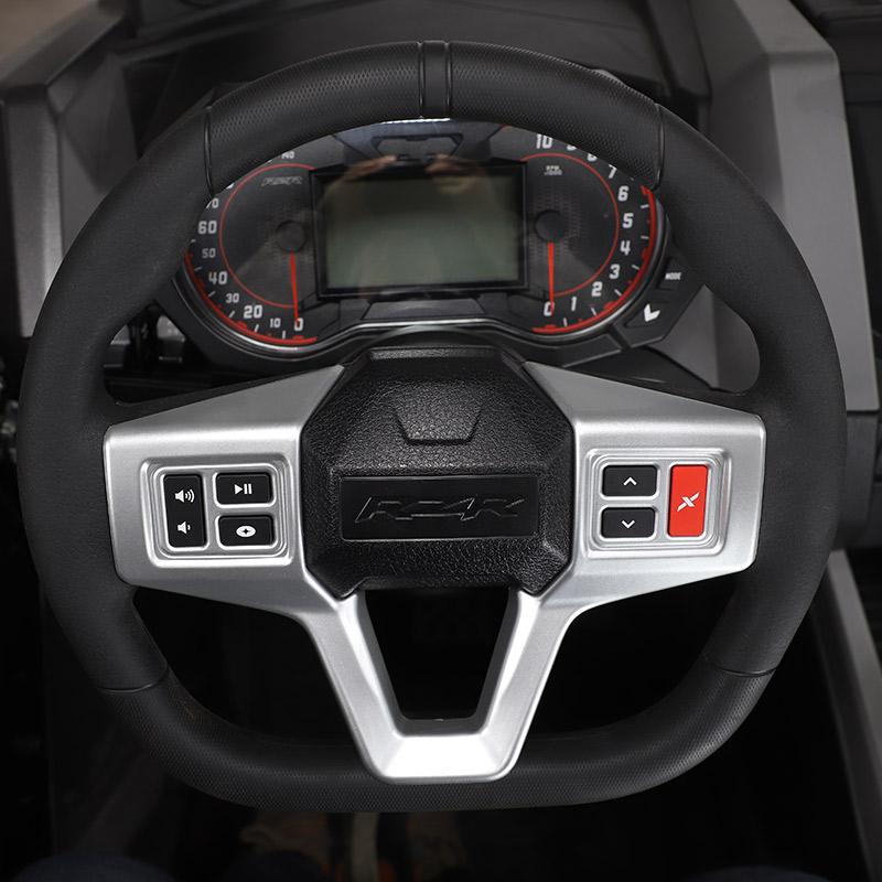 Для Polaris RZR PRO XP UTV Стайлинг автомобиля ABS серебристый/красный автомобильный руль Панель Обложка Накладка Наклейка автомобиля