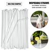 Individually Packaged White Plastic Flexible Straw Kitchen Dining Room