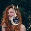 Men Boys 12 Zodiac Celestial Jewelry 12 Constellation Necklace Moon Pendant