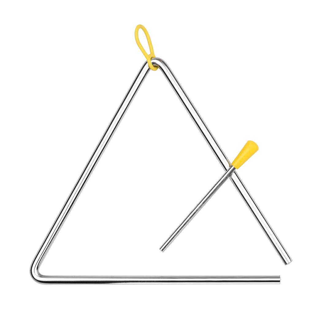 8 Inch Triangle Bell Triangolo with Metal Mallet Idiophone Steel Percussion Children Toddle Kid