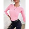 Осенне-зимний пуловер, топы, женский нижний свитер, модная блузка с длинными рукавами, вязаный в рубчик повседневный джемпер, свитера
