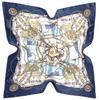 90*90cm Luxury Brand Women Silk Scarfs Belt And Chain Square Scarves Spring Summer Shawls For Ladies