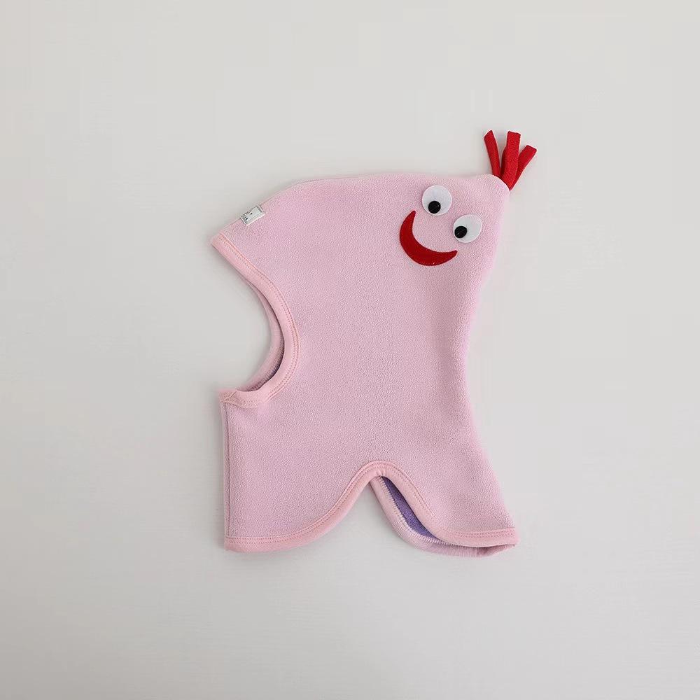 Милая детская шапка-чепчик, шарф, цельный мягкий флис, осень-зима, детские шапки-бини, теплые уши, защита шеи, детская кепка с героями мультфильмов