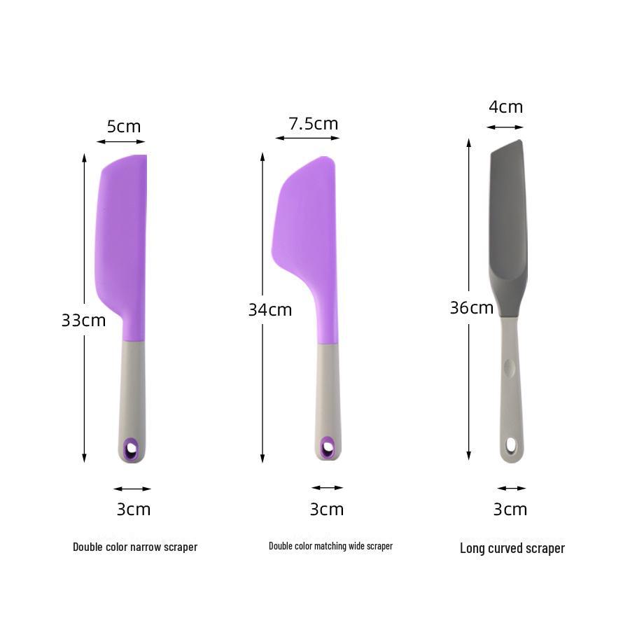 Новый двухцветный силиконовый скребок-лопатка для выпечки и смешивания