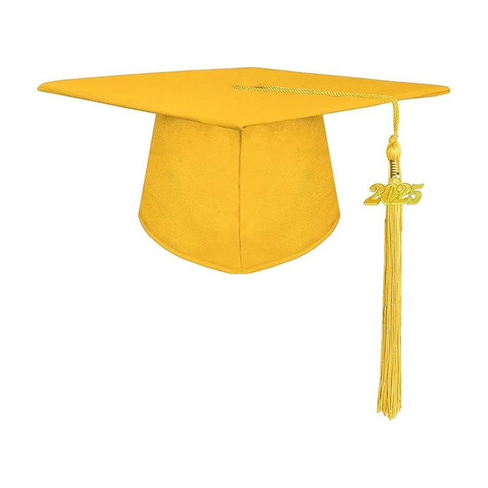 Doctor 2025 Graduation Cap Master Trencher Cap Durable Academic Hat with Tassels Graduation Season