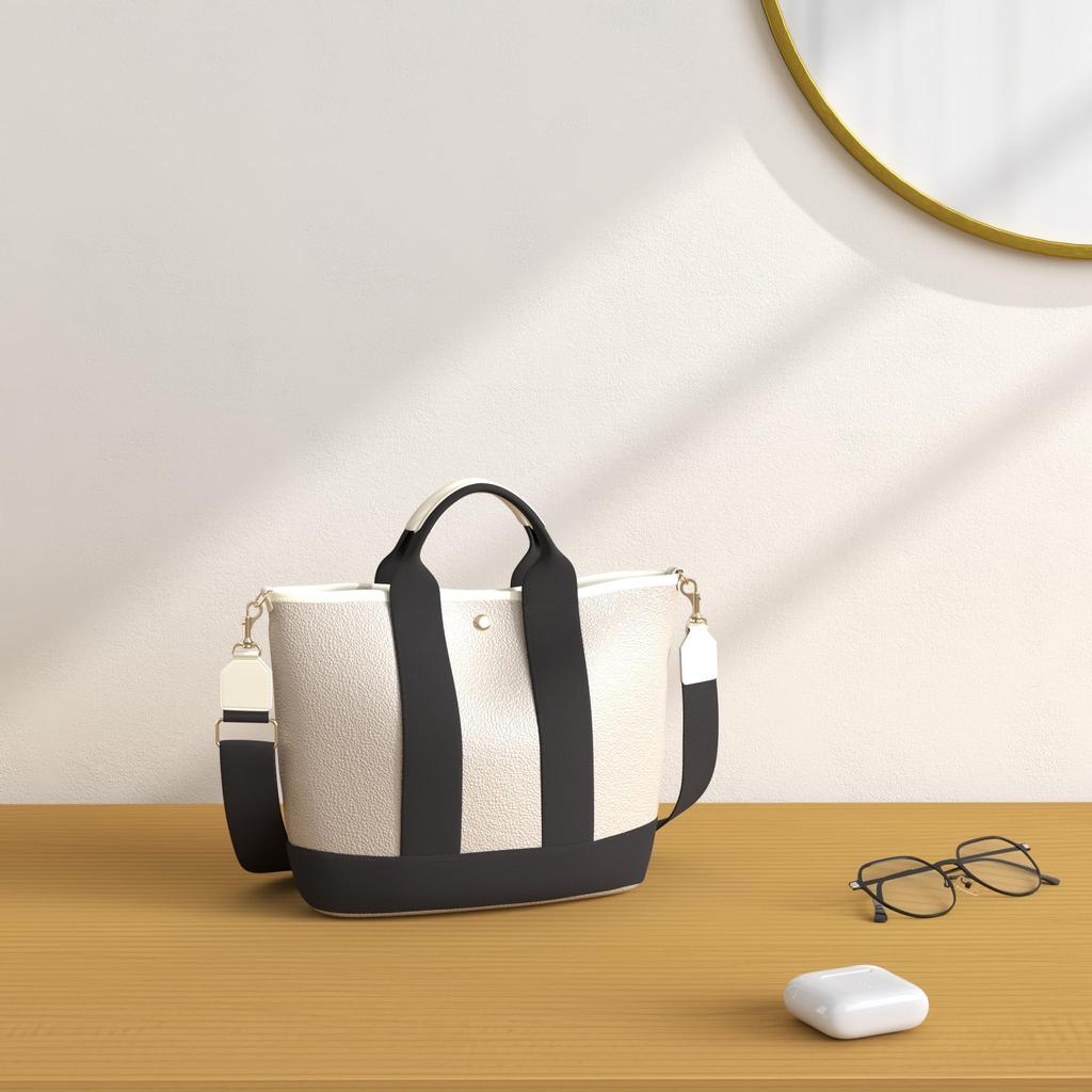 Сумка-тоут BREATH Scotch Grain Neo Leather с ремешком через плечо M 503080101300 Greige [Topkapi]