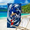 1pc Sonic4 Beach Towel, Beach and Seaside Swimming Pool Equipment, Fashion Pattern, Rectangular, Travel Essentials