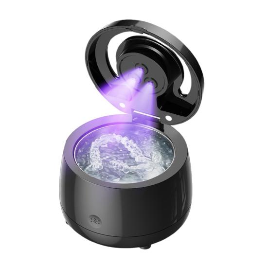 Ультразвуковой очиститель ретейнеров УФ Купол для чистки зубных протезов Машина для чистки зубных ретейнеров для ночных капп брекетов элайнеров зубная щетка ювелирные изделия