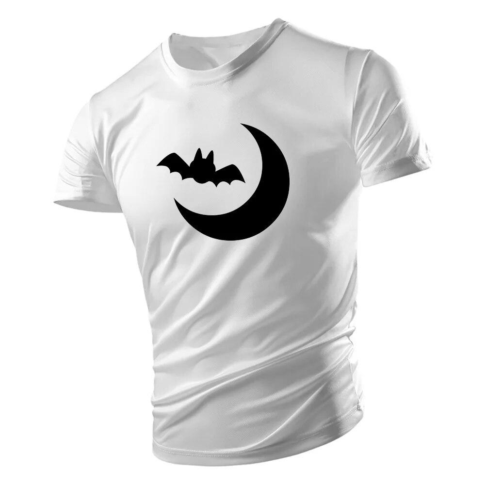 Four Seasons Новая мода Повседневная 2d Хэллоуин Джек-О'-Фонарь с принтом Мужская свободная удобная футболка с короткими рукавами Быстросохнущий топ