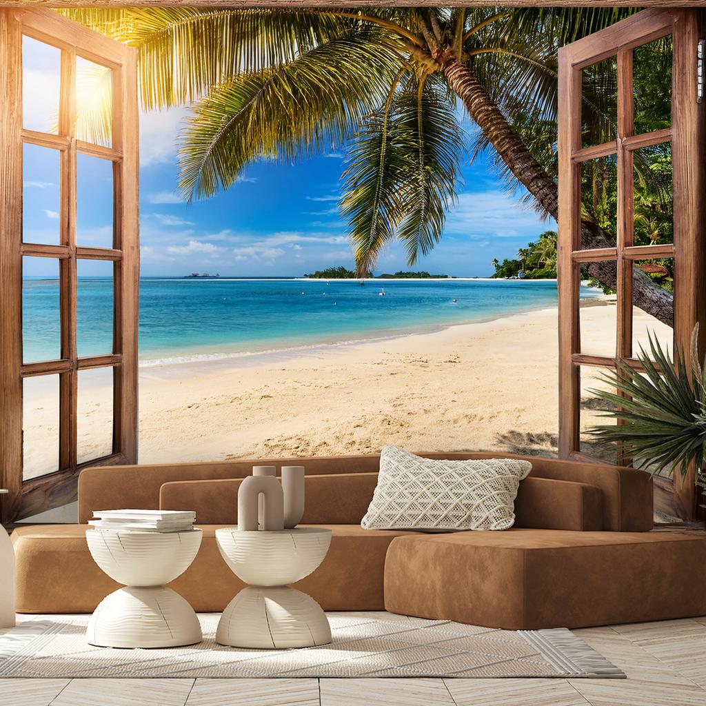 Обои Вид из окна Тропический пляж
