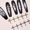 20 шт., подвеска для дизайна ногтей, легко вставляется, антиокислительная, несъемная, DIY крест, украшение для ногтей в стиле панк, поставка для маникюрного салона