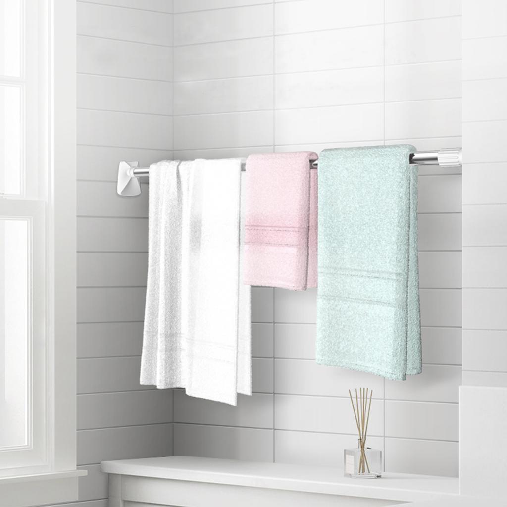 No Drilling Tension Curtain Rod 26 To 42 Inch Expandable Curtain Rod No Rust Bath Closet Hanging Pole for Windows or