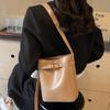 Простые сумки-ведра для женщин, универсальные сумки через плечо, женская сумка через плечо из искусственной кожи в стиле ретро