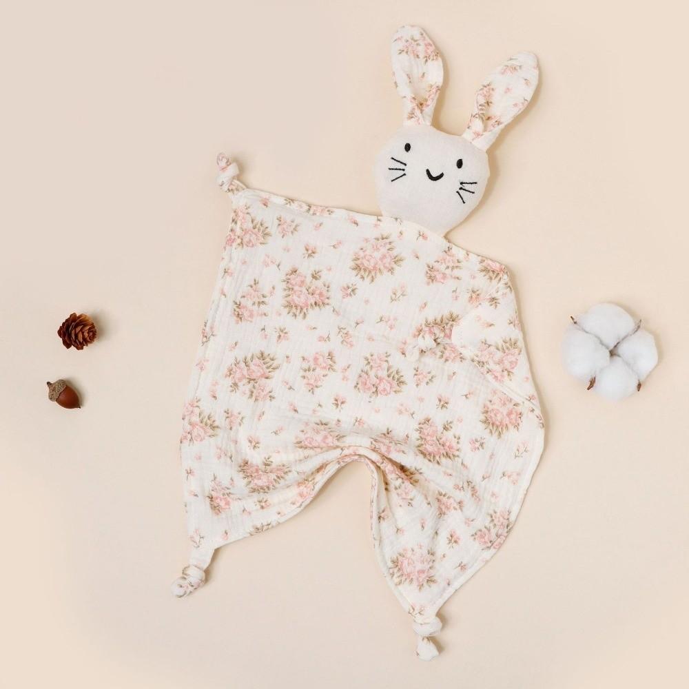 Printed Design Muslin Comforter Blanket Soft Material Cute Cat Kids Sleep Toy For Kids
