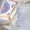 Reflective Rainbow Glass Stickers Colorful Flower Decals Sunlight Dispersing Window Films PVC Clings for Home Decors