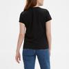 Женская однотонная футболка с круглым вырезом и логотипом Levis, черные 39185-0008