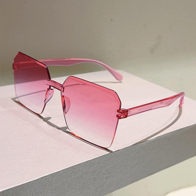 Модные винтажные квадратные безободковые солнцезащитные очки унисекс с градиентными линзами для улицы, для повседневной носки, для вечеринок и встреч