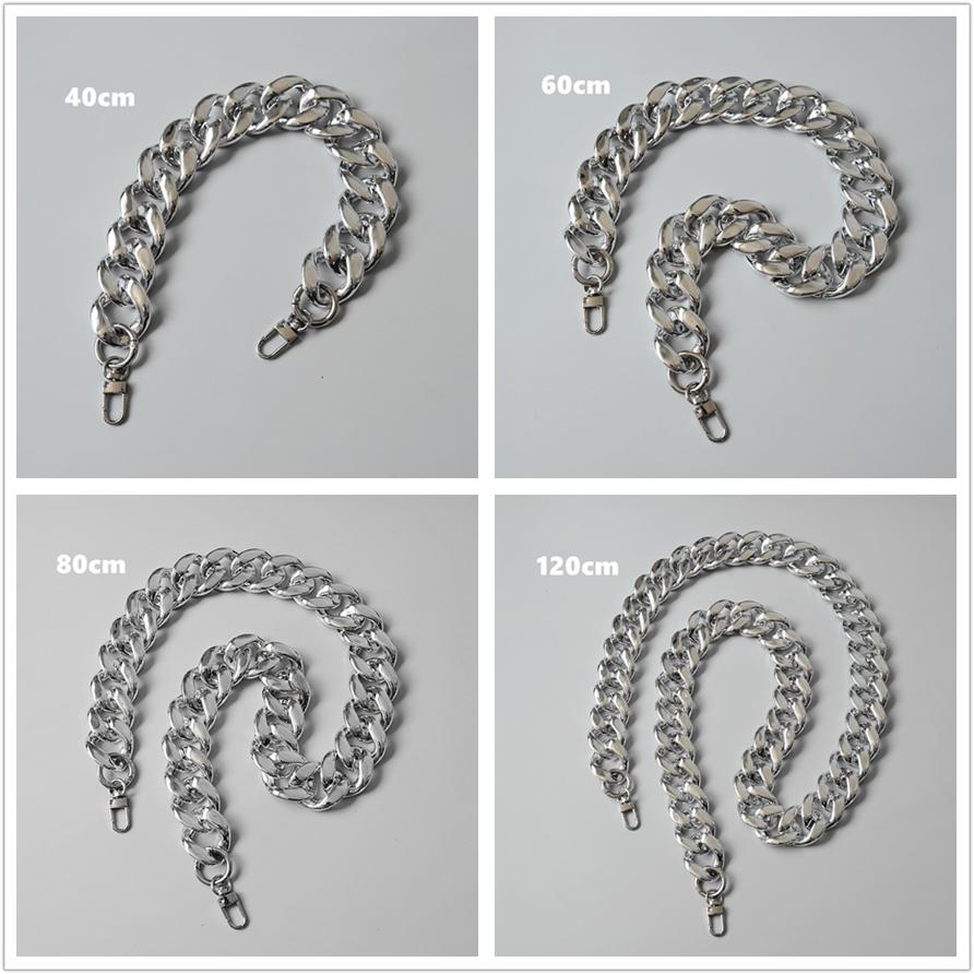 Новая модная женская цепочка для аксессуаров, съемная замена, крутой серебряный акриловый ремешок, женский плечевой ремень «сделай сам», твердая цепочка из смолы